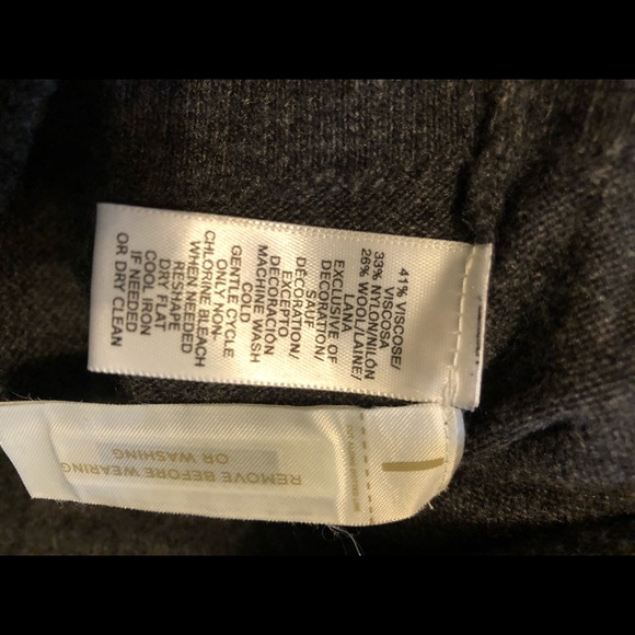 Ann Taylor LOFT Grey Wool mix Reindeer Sweater - Picture 6 of 6